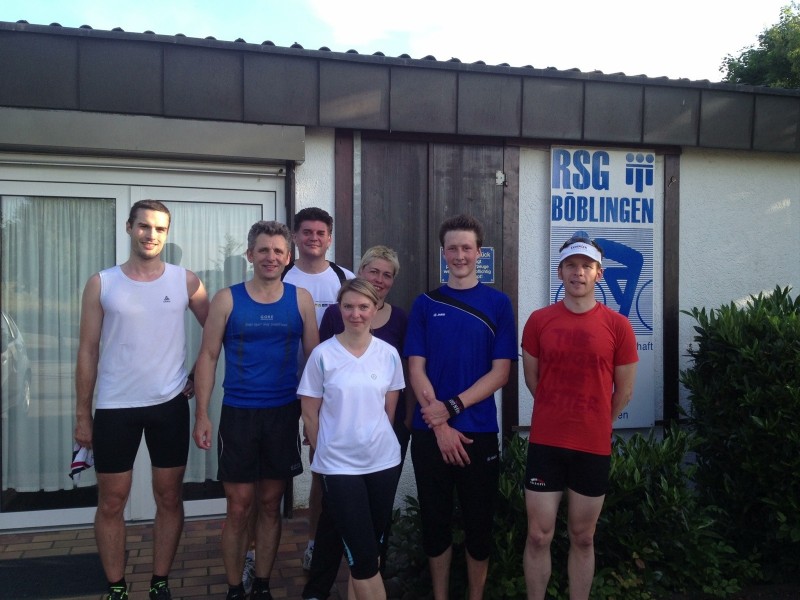 Die Triathleten nach dem Lauf-Training