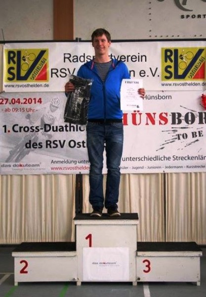 Fabi  auf dem Podest.
