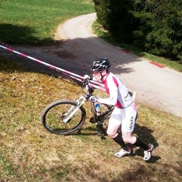 Torsten in der Steigung.