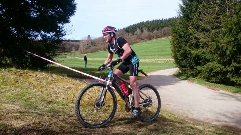 Klaus auf der Radstrecke