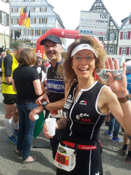 Unsere beiden Marathonis Manfred und Vera nach dem Wettkampf. 