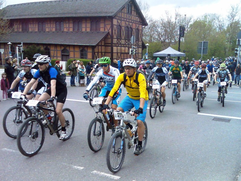 Klaus, Manfred und Vera beim Start.
