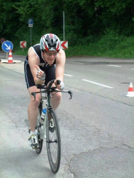 Torsten auf dem Zeitfahrrad