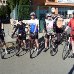 Tour-Start; von links: Wolfgang, Brigitte, Jürgen, Ralf, Hartmut