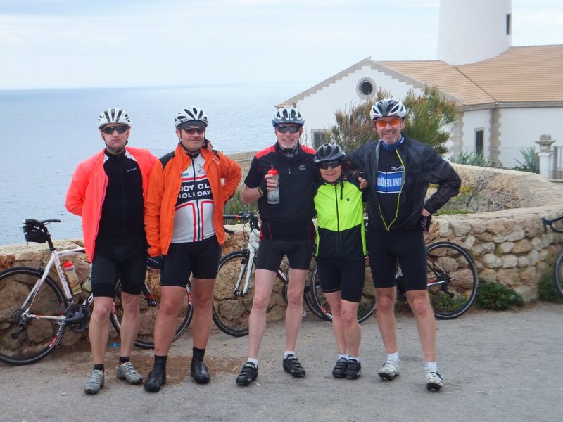 Leuchtturm Cala Rajada: Jürgen, Herbert, Hartmut, Brigitte und Wolfgang